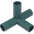 Miniatyrbillede 1 af 3: 10 stk. 3-vejs 11mm albue PVC-rør fittings Byg tunge drivhusramme møbelforbindelser teltforbindelse（4-vejs）