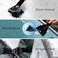 Miniatyrbilde 4 av 5: 2-pakning (svart og blå, 9,8 x 4,3 x 1,2 tommer) Snø- og isskrape for