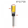 Miniatyrbilde 3 av 4: 3 stk 6mm skaft fresesett for tre, øvre og nedre lager 1/2 bladmal carpenter