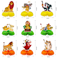 Miniatyrbillede 3 af 5: 9 stk. Lion King temafest honeycomb kugledekoration, par