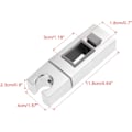 Miniatyrbilde 3 av 5: Skyvbar dusjhodeholder for skinne - 18 x 30 mm - Rektangulær, firkantet utskiftbar hånddusjholder, ABS krom dusjhodeholder for bad