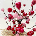 Miniatyrbillede 4 af 5: Valentinsdagsgave Kunstig Dekorativt Hjertegren Træ Perfekt til Bryllupper Valentinsdag Hjemmefestartikler A09374