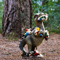 Miniatyrbillede 4 af 5: Udendørs have stjerne statue dekoration harpiks ornamenter dinosaur ea