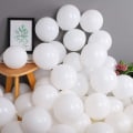 Miniatyrbilde 1 av 6: 100 stk. Hvite Latex Ballonger 10 Tommer Pastel Ballong Festutstyr Ballong for Juledekorasjon Bursdag Festseremoni Bryllup White