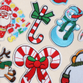 Miniatyrbillede 2 af 5: 16 stk. Julebroderi-patch Jule sy-patches Ferievarme