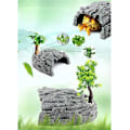 Miniatyrbillede 4 af 5: Reptil skjulested skildpadde bur kunstig plante befugtet habitat D