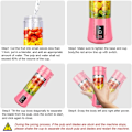 Miniatyrbillede 3 af 4: Bærbar blender, smoothie juice cup, mini personlig blender til S