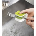 Miniatyrbillede 2 af 4: Grøn dobbeltsidet special rengøringsbørste Bestikbørste