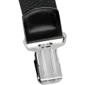Miniatyrbillede 2 af 5: Teksturerede seler til mænd, justerbare stropper, ekstra brede 5,0 cm seler, X-ryg med metalclips (sort)