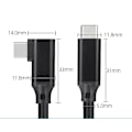 Miniatyrbilde 5 av 5: Vr Data-kabel Albue Type-c Data-kabel Usb3.1 Gen 2 Dobbel Hunn Video Projeksjonskabel 20 Vr Mobil Spillkabel 0.5M Svart