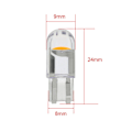 Pikkukuva 2 / 4: Auton T10 LED COB Amber Wedge Sisätilan Kupu Luku Kartta Polttimo