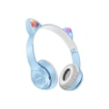 Pikkukuva 2 / 2: Söpö kissankorva LED Bluetooth langaton kuuloke (vaaleansininen)