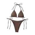 Miniatyrbild 4 av 5: Bikiniset Dam Baddräkt för Klubbar Vattenaktiviteter Semester Spa (Kaffe M) Coffee M