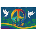 Miniatyrbillede 1 af 5: 60x90cm, Verdensfredsflag - Lyse farver