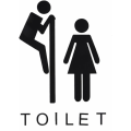 Pikkukuva 1 / 5: WC-seinätarra Vedenpitävä Irrotettava WC-istuin Kylpyhuoneen Ovi
