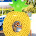 Miniatyrbillede 2 af 3: Voksensvømmering, oppustelig ananas-svømmering, 120 cm stort sommerbadelegetøj, strandlegetøj, svømmebøjle