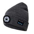 Mørkegrå Bluetooth Beanie Hat med LED-lampe til mænd og kvinder - Musik