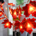 Miniatyrbilde 5 av 5: 3m / 20LED kunstige lønneblader girlander høstblader lysslynge