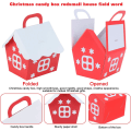 Miniatyrbild 5 av 5: 50-pack julpapperspresentaskar - Husformade godisaskar - C