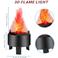 Miniatyrbilde 3 av 5: 3D LED falsk flammeeffektlys, 260V elektrisk falsk leirbål