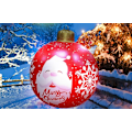 Miniatyrbilde 1 av 5: Gigant julekule julepynt, 60 cm PVC oppblåsbar Chri