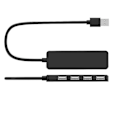 Miniatyrbillede 4 af 5: Usb Hub, 4-port Ultra-slank Usb 2.0 Hub Bærbar Adapter Højhastigheds Udvidelse Multi Usb Hub Splitter Lead Adapter