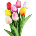 Miniatyrbild 1 av 5: Konstgjorda tulpaner blommor falska blommor latex tulpaner äkta touch för fest hem bröllopsdekoration och diy dekor