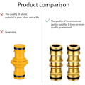 Miniatyrbillede 4 af 5: 2 Pak Messing Have Slange Fittings Til Have Slangehane Dobbelt Han Messing