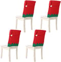 4 st jultomte matstolsöverdrag tomteluva juldekoration