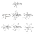 Miniatyrbilde 4 av 5: Kloringer Blank Justerbare Messingringer Baser Fingerringer Base for DIY Smykkelaging Innlagt Krystall Turkis Edelsten Gull Gold G