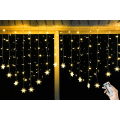 Miniatyrbilde 1 av 5: LED-snøfnugg gardinlys - 4M, varmt hvitt, 8 moduser USB-lys