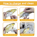 Miniatyrbild 5 av 7: Mjuk Fisk Katt Leksak 11 tum Interaktiv Kattmynta Katt Leksak Realistisk Plysch Simulering Mobil Fisk Katt Leksak, Tvättad, Gul Karpfisk