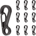 Miniatyrbillede 1 af 3: Mini Karabiner Klips Paracord Nøgleringe, 10 stk. Fjeder Karabiner L
