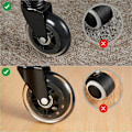 Miniatyrbilde 3 av 5: Kontorstolhjul 5 stk, 11x22mm svingbare hjul til stoler, 360°