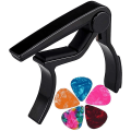 Miniatyrbilde 2 av 5: Capo, Gitar Capo, Med 5-pakks plekter, Gitar Capoer, For Akustisk Gitar, Elektrisk Gitar