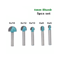 Miniatyrbillede 5 af 5: 5 stk. 6mm skaft router core box bits CNC rund rillefræsning