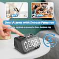 Miniatyrbild 3 av 5: Väckarklockradio med Bluetooth-högtalare 0-100 % dimmer digital Mi