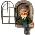 Miniatyrbilde 4 av 5: GNOME-statue for utendørs hage, fehagepynt, slem G