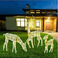 Miniatyrbillede 1 af 5: Jul Elg Hjorte Led Nattelys Glødende Glitter Rådyr Jul Hjem Udendørs