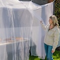 Miniatyrbillede 3 af 5: Premium baldakin til kingsize seng, to åbninger, ophængningssæt, taske