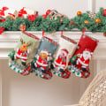 Miniatyrbilde 1 av 5: Personlig julepose i lin - Rutete, julepose