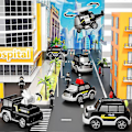 Pikkukuva 4 / 5: 7-in-1 inertia-lelukuorma-auto, poliisiautolelu, sopii lapsille ja lasten syntymäpäivälahjoiksi