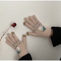 Miniatyrbillede 2 af 3: Kreative touch screen handsker Søde jordbær gaffel finger handsker O
