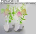 2 stk. LED-sensor natlys, stikkontakt, natlys, farveskiftende L