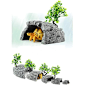 Miniatyrbillede 2 af 5: Reptil skjulested skildpadde bur kunstig plante befugtet habitat D