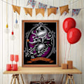 Pikkukuva 3 / 5: 5D DIY timanttimaalaussarja aikuisille, Halloween-kallotimantti P
