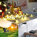 Miniatyrbillede 2 af 5: 50 stk. LED solcellelyskæde, 7 m 50 lys (2,5 bobler) - 8 Fu