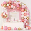 Miniatyrbillede 1 af 5: 140 stk. lyserøde macaron ballonstrenge latex ballon sæt fødselsdag