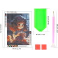 Miniatyrbillede 2 af 5: 5D diamantmaleri kit (pige)
