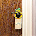 Miniatyrbilde 2 av 3: Rektangulært dørhåndtak trelist DIY håndverk anheng (ananas) 12 stk()
